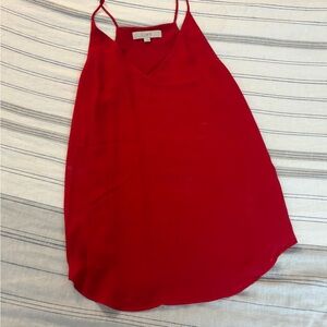 LOFT Bright Red V-Neck Spaghetti Strap Cami